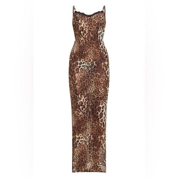 Prettylittlething Leopard print Maxi dress 6 - Picture 1 of 11